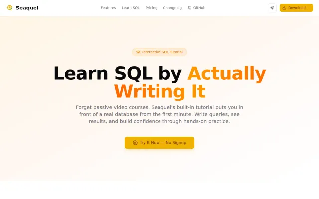 Interactive SQL Tutorial with a visual query builder