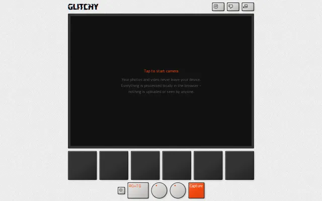 Glitchy camera – a circuit-bent camera simulator in the browser