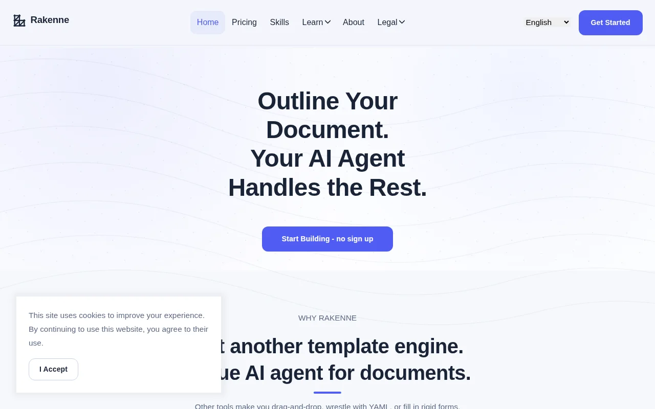 Rakenne – Markdown-defined agentic workflows for structured documents