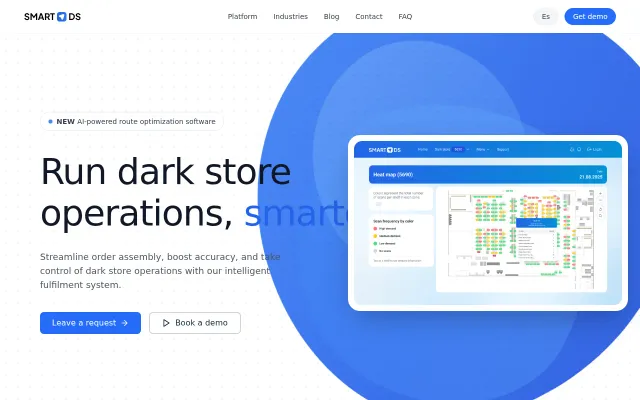 SmartDS – AI route optimization for dark store picking