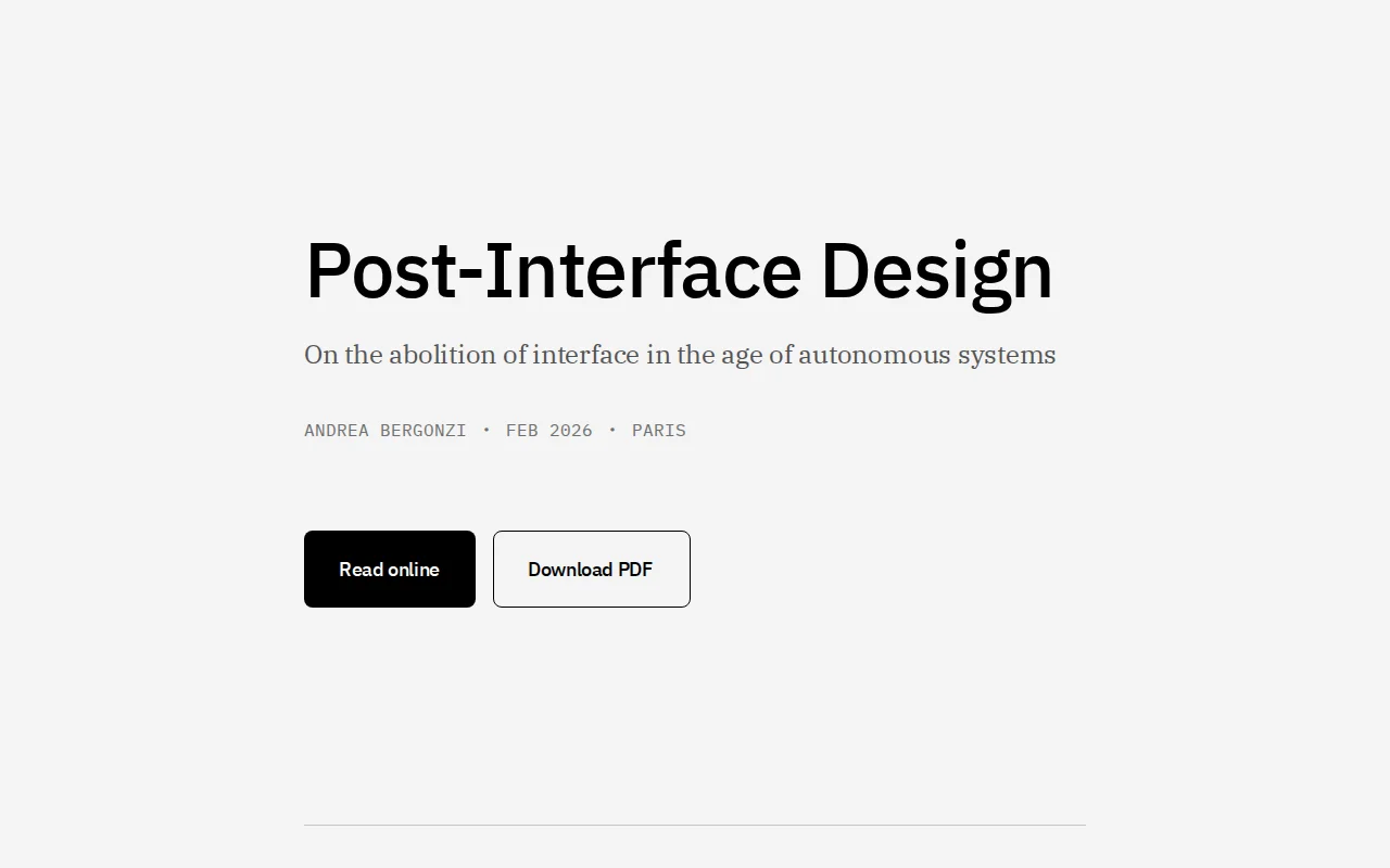 Post-Interface Design – A manifesto on the abolition of UI