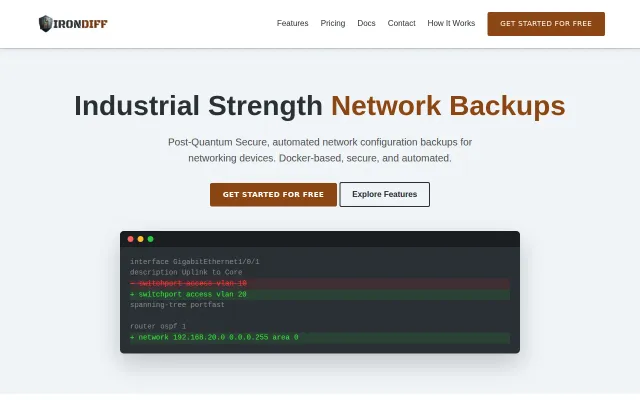 Irondiff-Visual Config Diff for Cisco/Juniper/PfSense with Slack Alerts