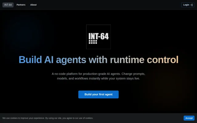 int-64.com | Visual runtime for production multi-agent systems