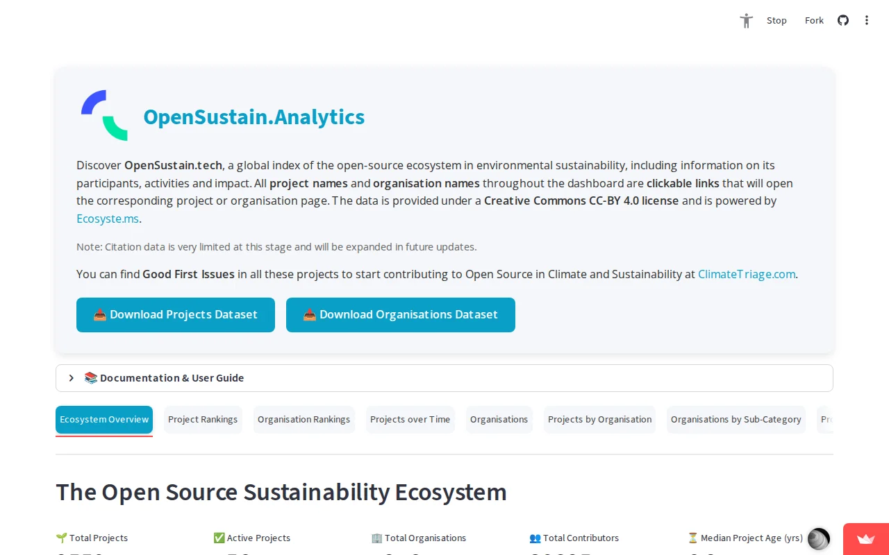 OpenSustain.Analytics
