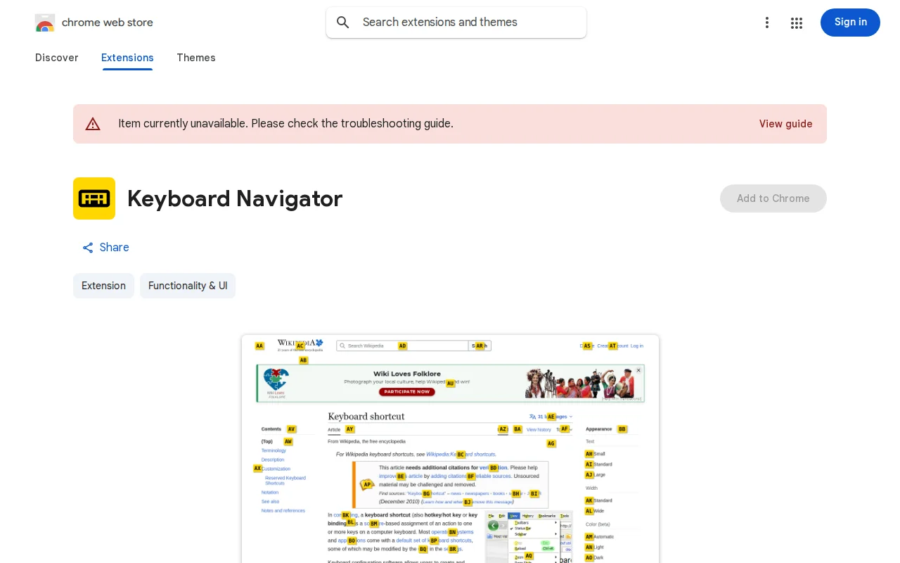 [Keyboard Navigator] Navigate any page without a mouse