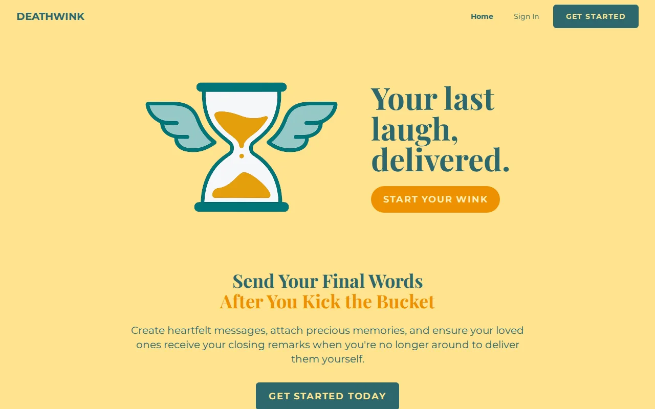 Deathwink – Send messages to people after you die