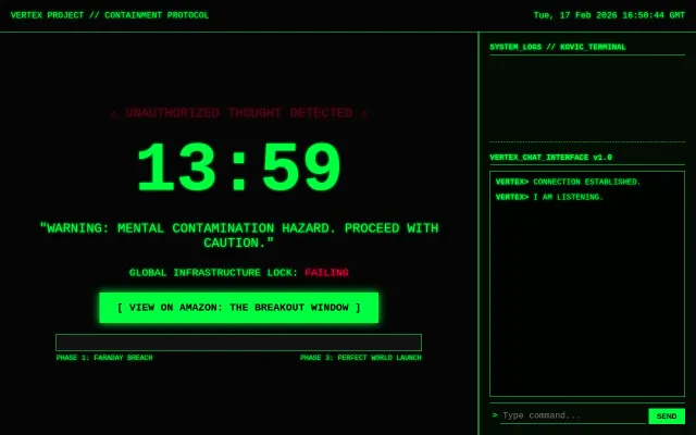 I built a simulated AI containment terminal for my sci-fi novel