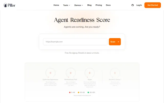 Agent Readiness Score – A real AI agent to test your website