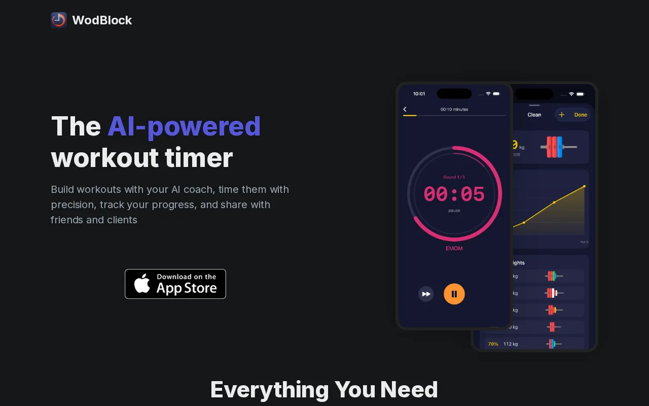 WodBlock – the AI-powered workout timer