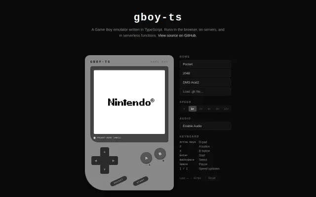 gboy.ts: A gameboy emulator in TypeScript for the browser and server