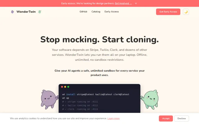 WonderTwin AI – Local API twins for safe agentic development
