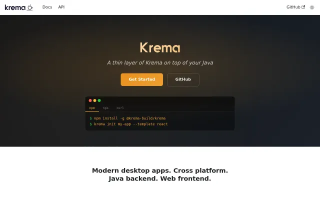 Build desktop apps with Java Back end and Web front end
