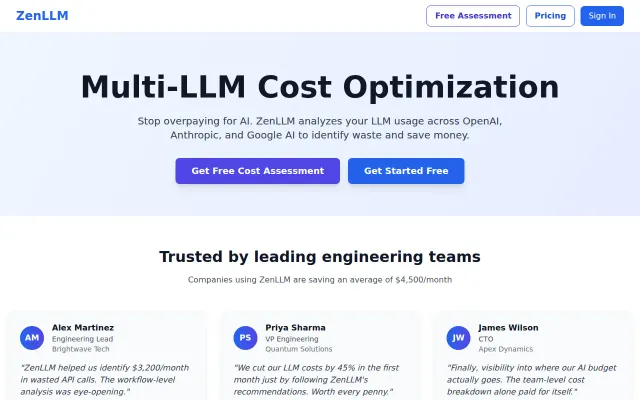Read-only LLM cost observability
