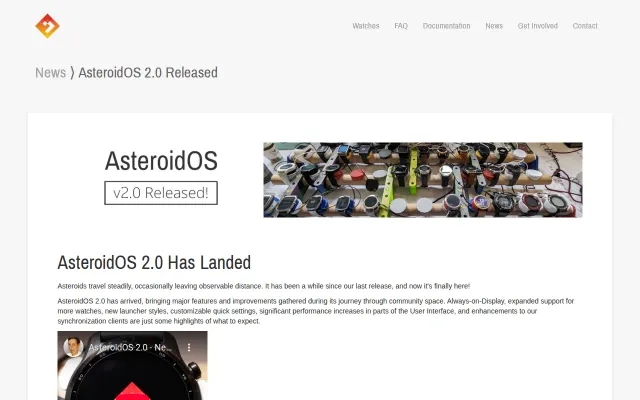 AsteroidOS 2.0 – Nobody asked, we shipped anyway