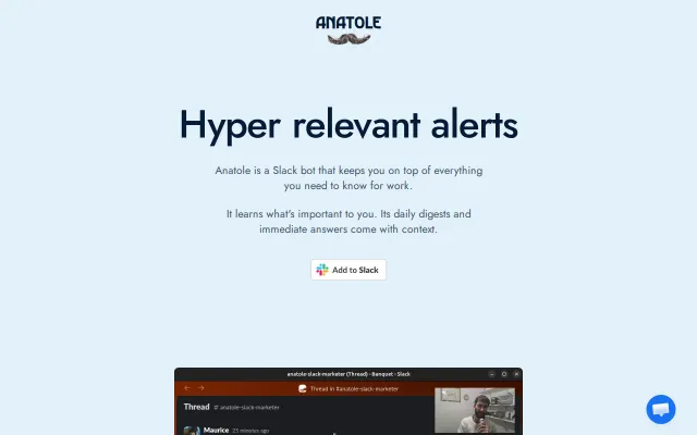 Anatole, curated news inside Slack
