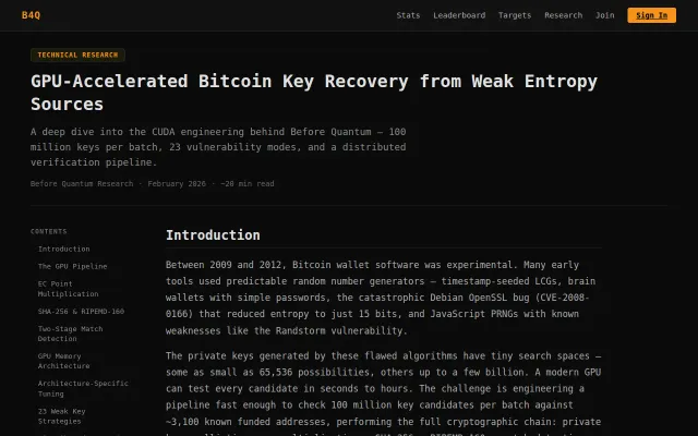 GPU-accelerated search for Bitcoin keys generated with weak entropy