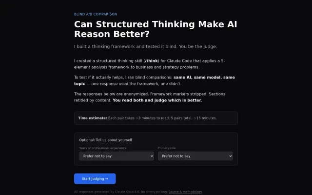 I built a thinking framework for Claude