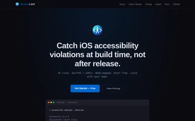 AccessLint – Static accessibility analysis for iOS/Swift