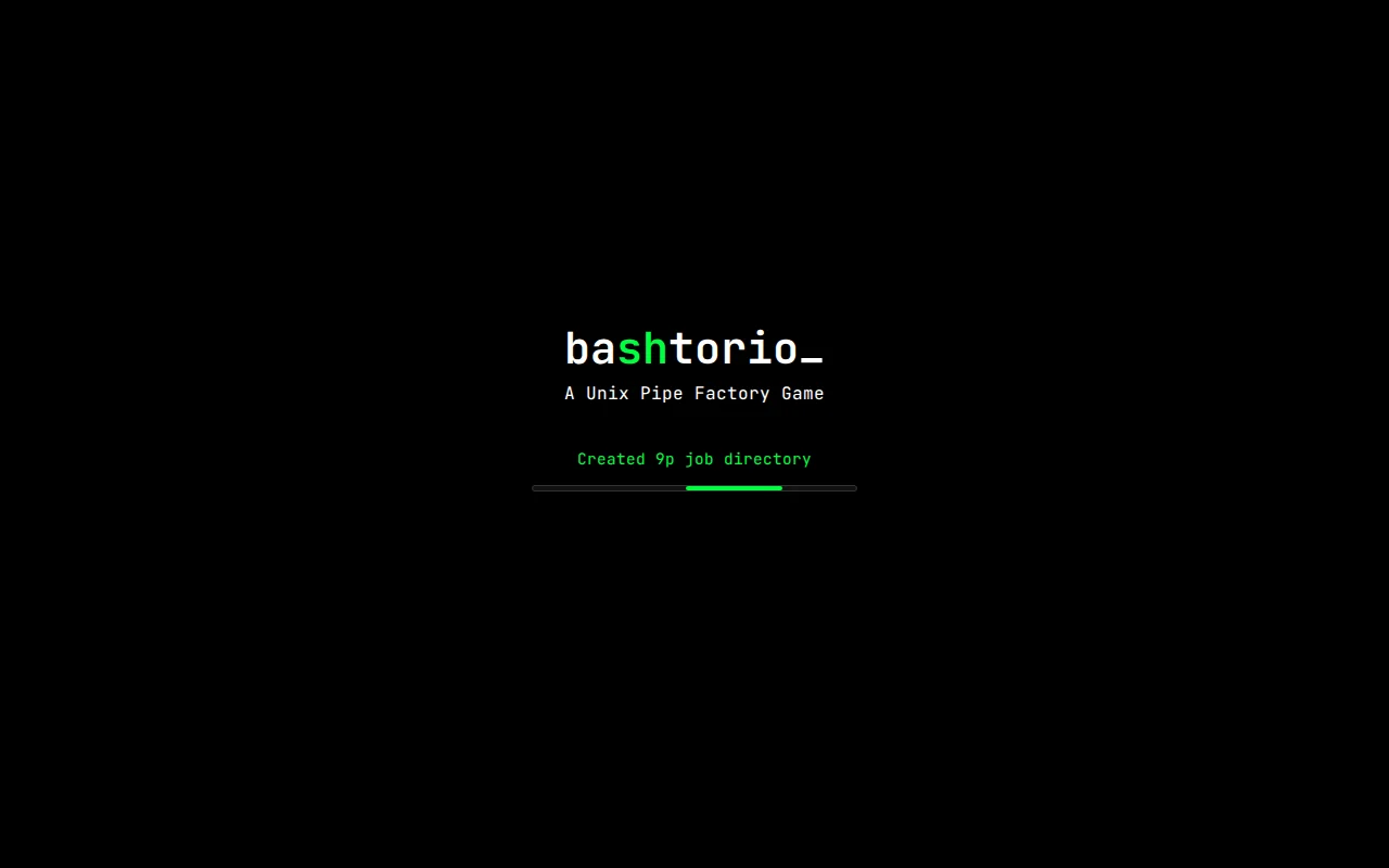 Bashtorio – Factorio-Like in the Browser Backed by a Linux VM