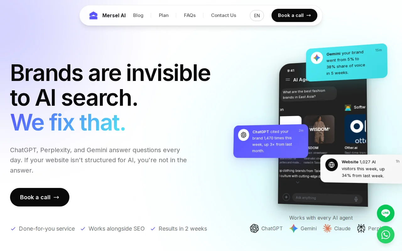 Mersel AI – we make websites readable by ChatGPT/Perplexity (GEO)