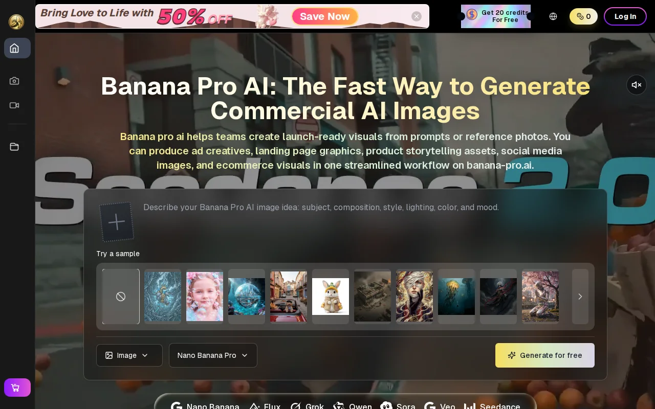 Banana Pro AI – a single web UI for text/image → image and short video