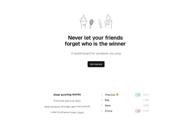 A simple and fun leaderboard for game nights