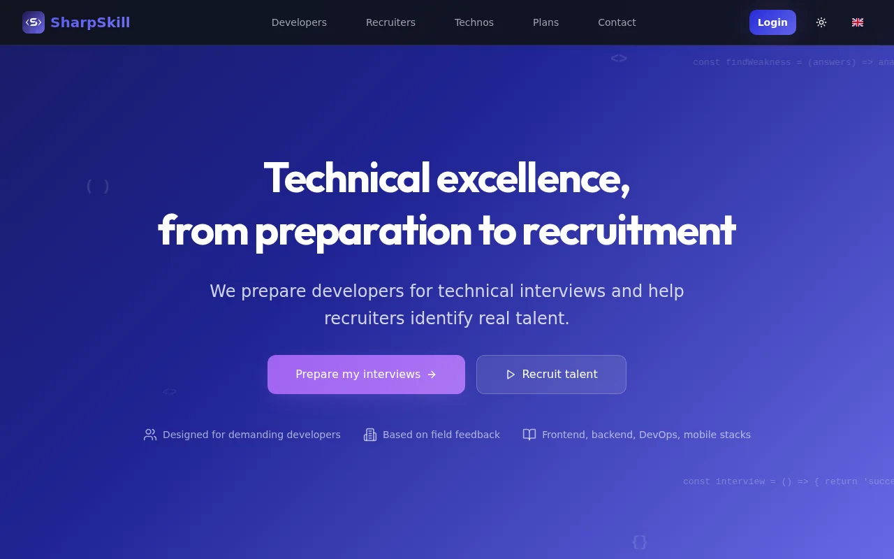 SharpSkill – I Gamified a LeetCode-like tool to crush Tech Interviews
