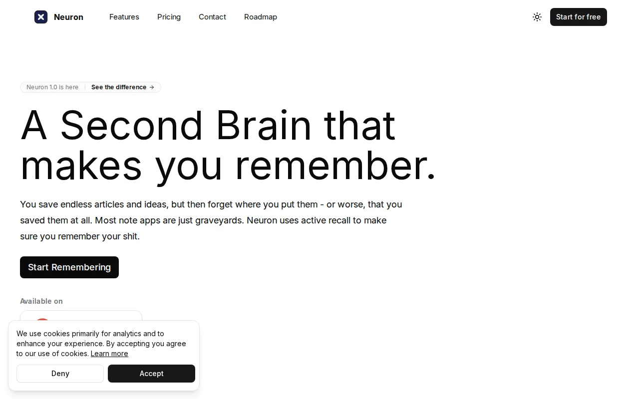 A tool to help you remember shit you are interested in
