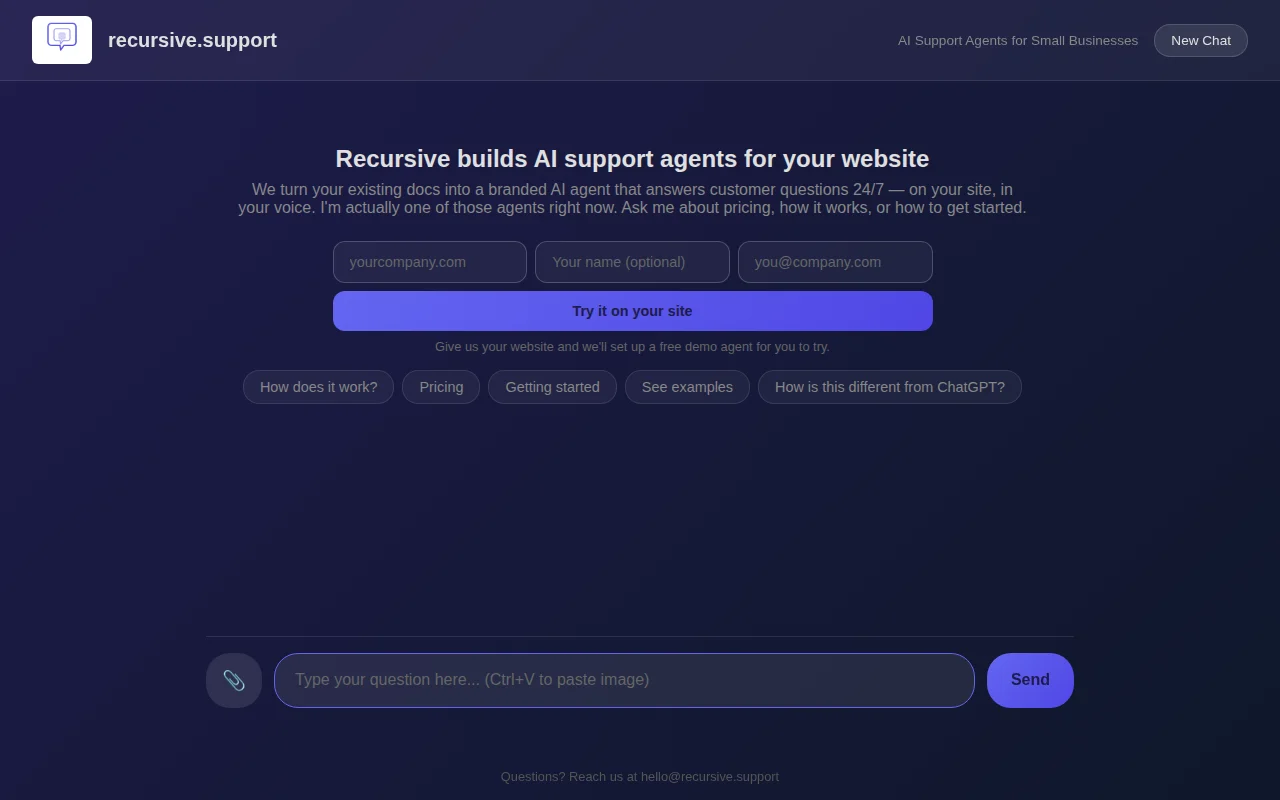 Recursive – AI support agents for small businesses
