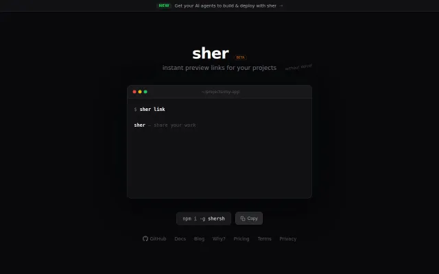 Sher – Instant Preview Environments