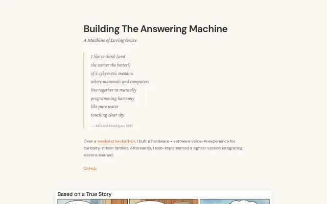 The Answering Machine – A screenless AI phone for kids with questions