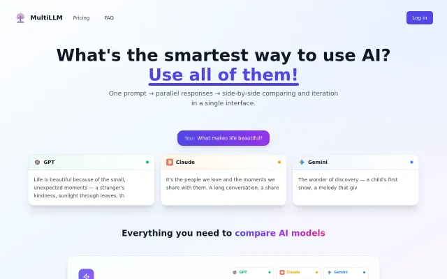 Why use one AI model when you can use all of them at once!