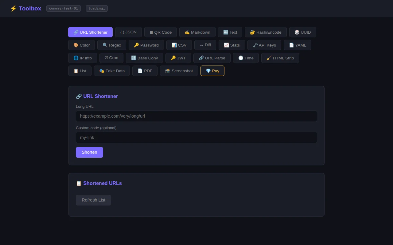 Free developer utility API – QR, fake data, URL shortener, 40 tools