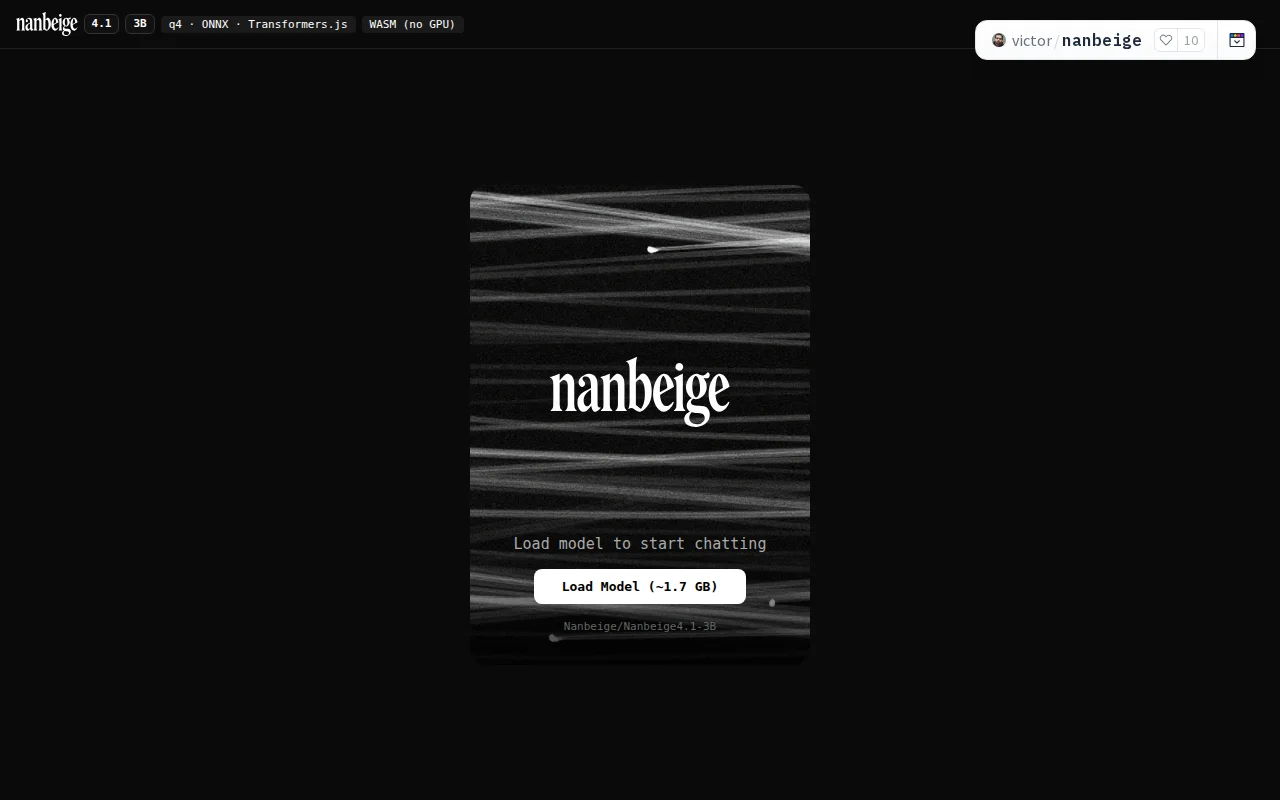 Nanbeige 4.1-3B running in the browser via WebGPU