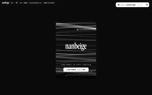 Nanbeige 4.1-3B running in the browser via WebGPU