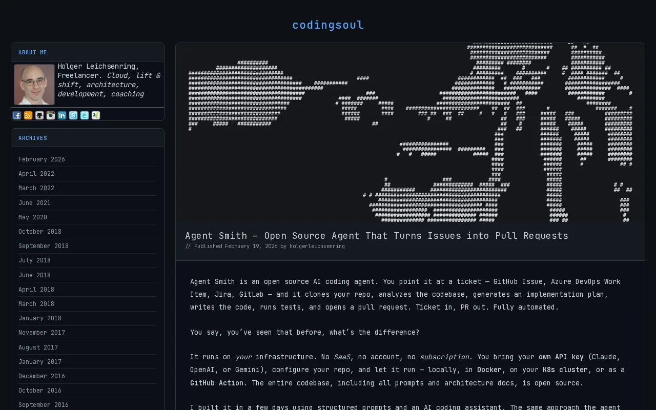 Agent Smith – open-source agent that turns issues into pull requests