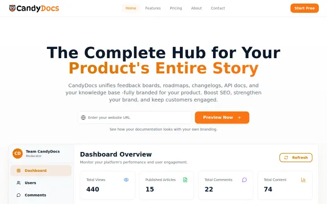 CandyDocs – Simple, developer-friendly documentation for SaaS teams