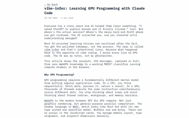 Learn GPU programming with coding agents