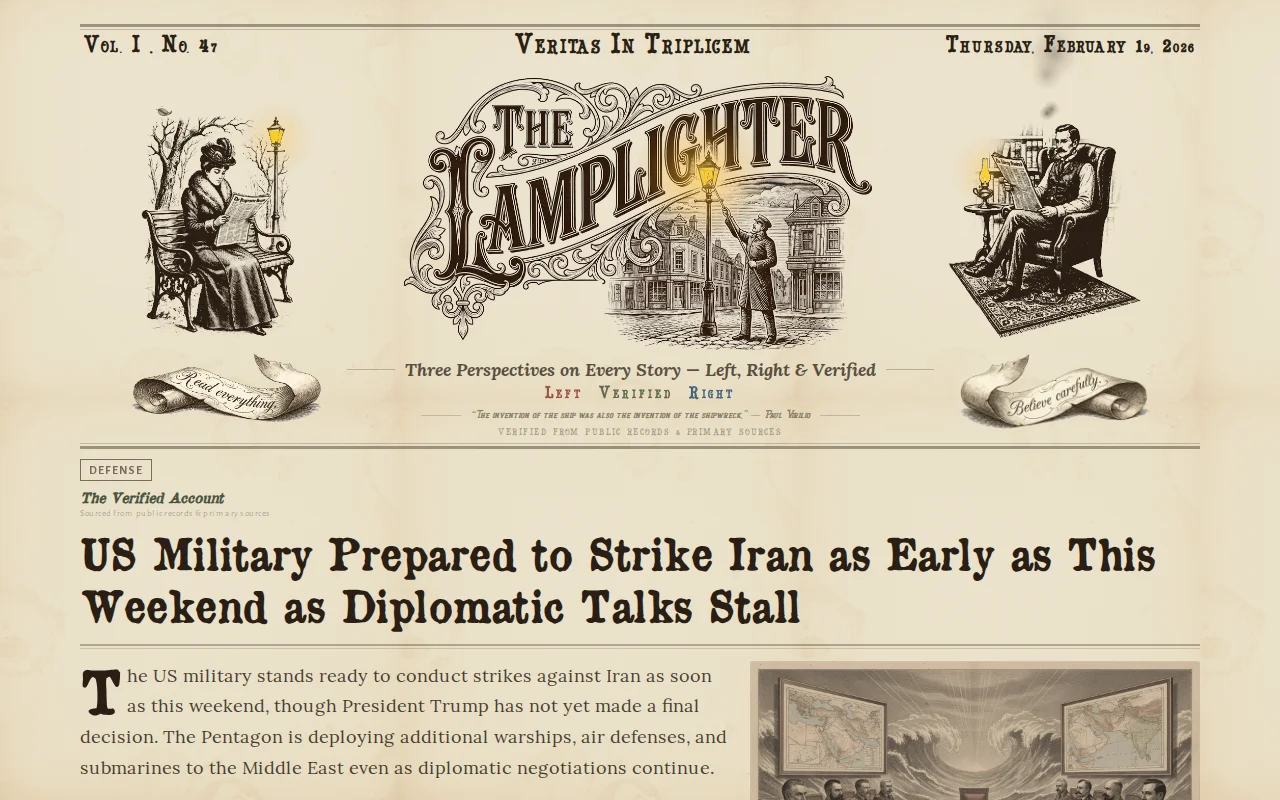 The Lamplighter – Same story from left, right, and verified center