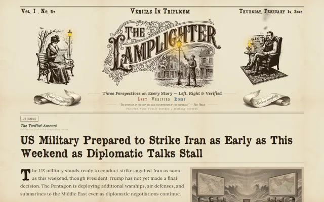 The Lamplighter – Same story from left, right, and verified center