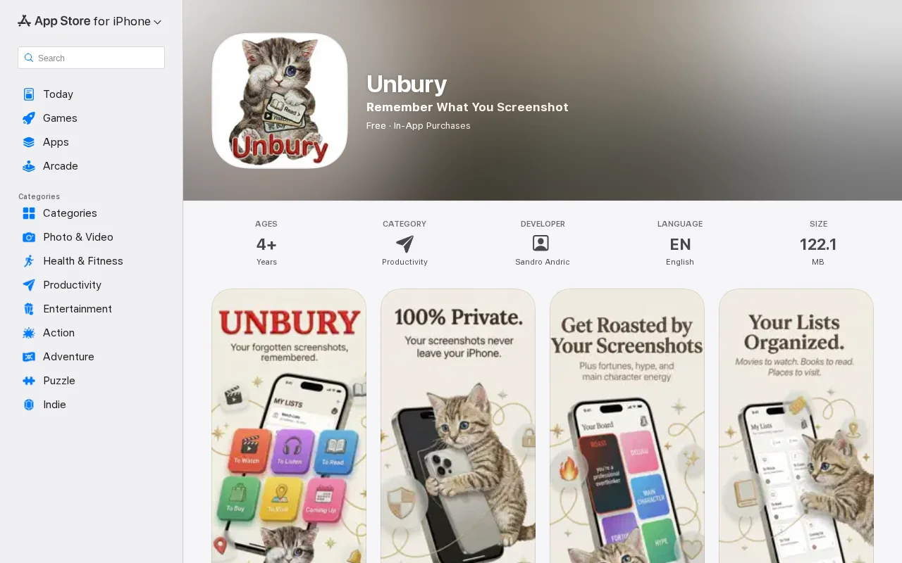 Local AI app that remembers what your screenshots were for:)