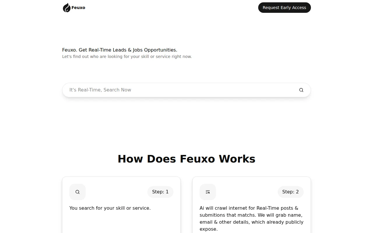 Feuxo – Real-Time hiring posts and contacts and personalized outreach