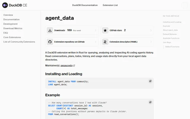 Use SQL to Query Your Claude/Copilot Data via DuckDB