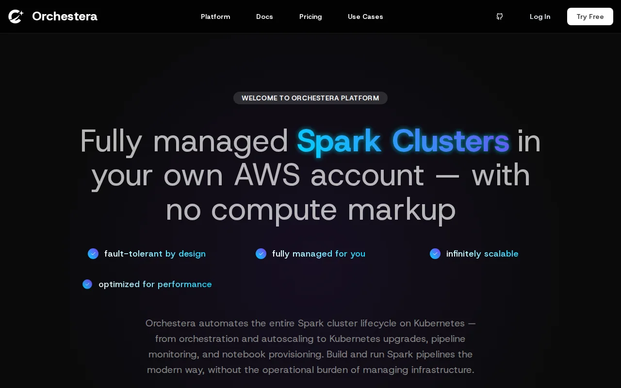 Orchestera – Managed Apache Spark on Kubernetes in Your Own AWS Account