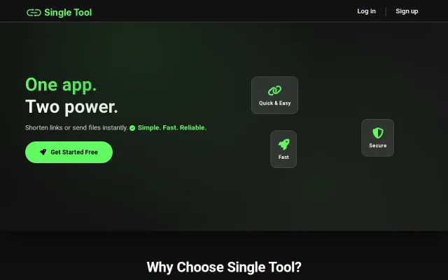 Single Tool – Shorten links or send files instantly