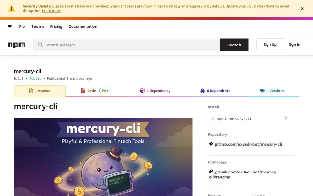 Mercury CLI – CLI to Connect to Mercury Bank