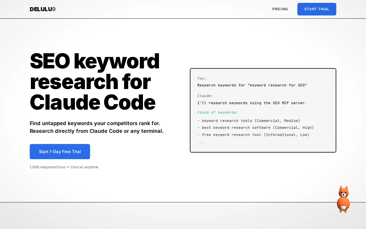 Delulu9 - SEO keyword research for Claude Code content pipeline
