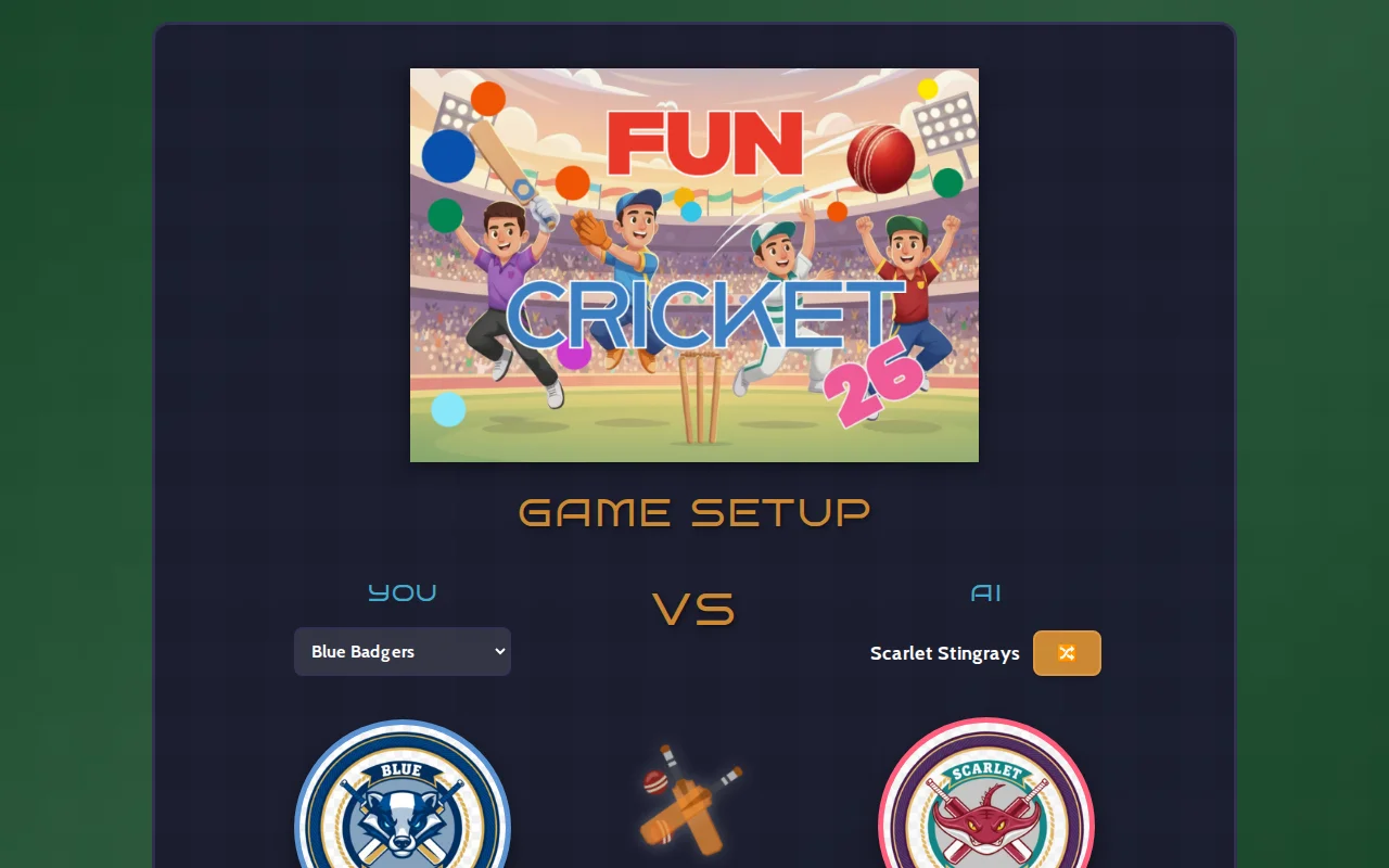 Fun Cricket 26 – 3 clicks to bowl, 3 to bat, 1000s of possibilities