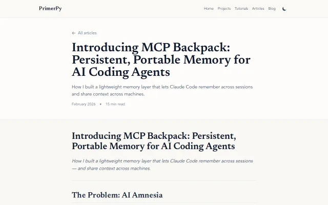 I built a lightweight memory layer for Claude Code