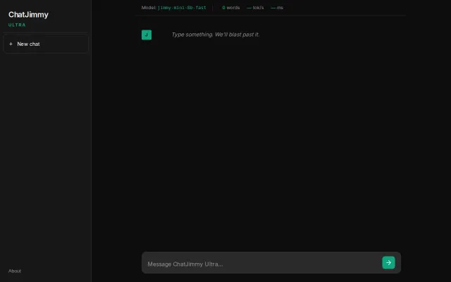 ChatJimmy Ultra (100k+ tokens/sec)